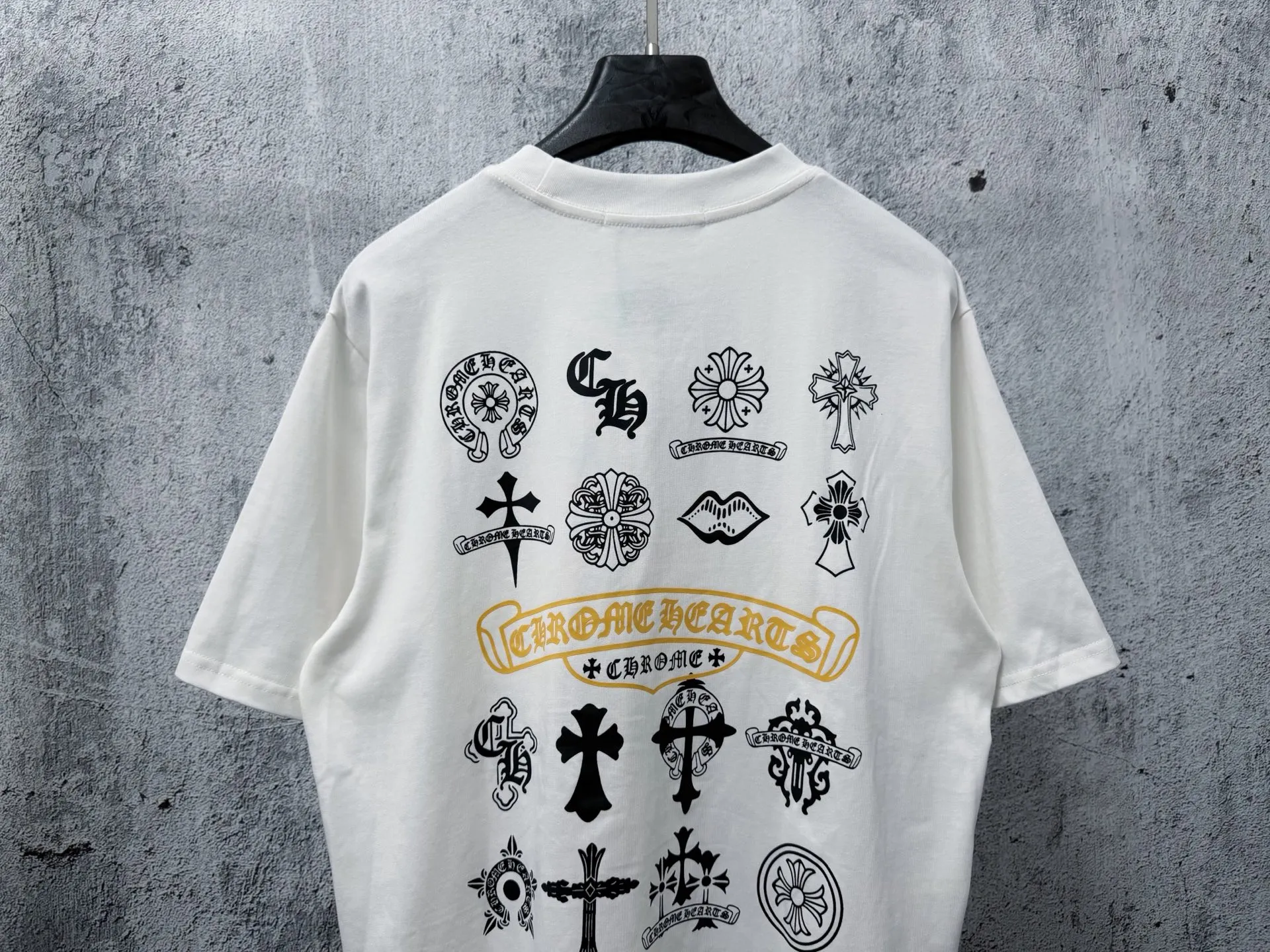 ￼ 【Chrome Hearts】 25ss T Same Style T Versatile : Black White Size：S-XL